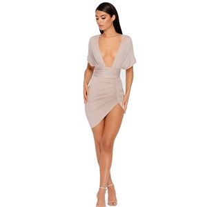 Oh Polly dress US 4/UK 8 - light stone